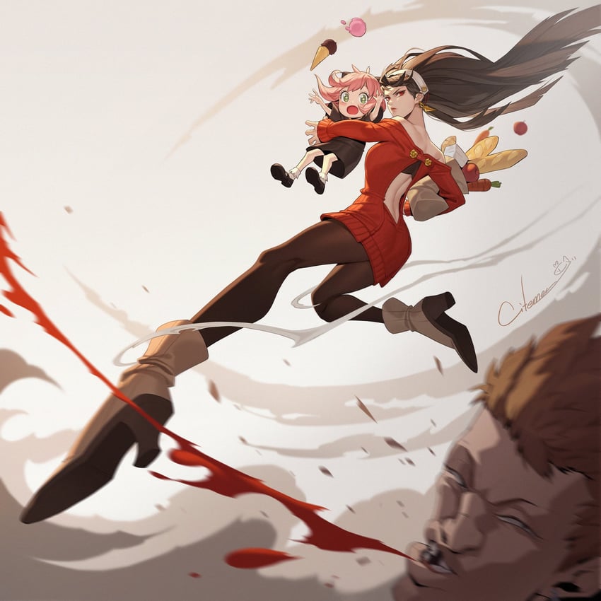 yor briar and anya (spy x family) drawn by citemer