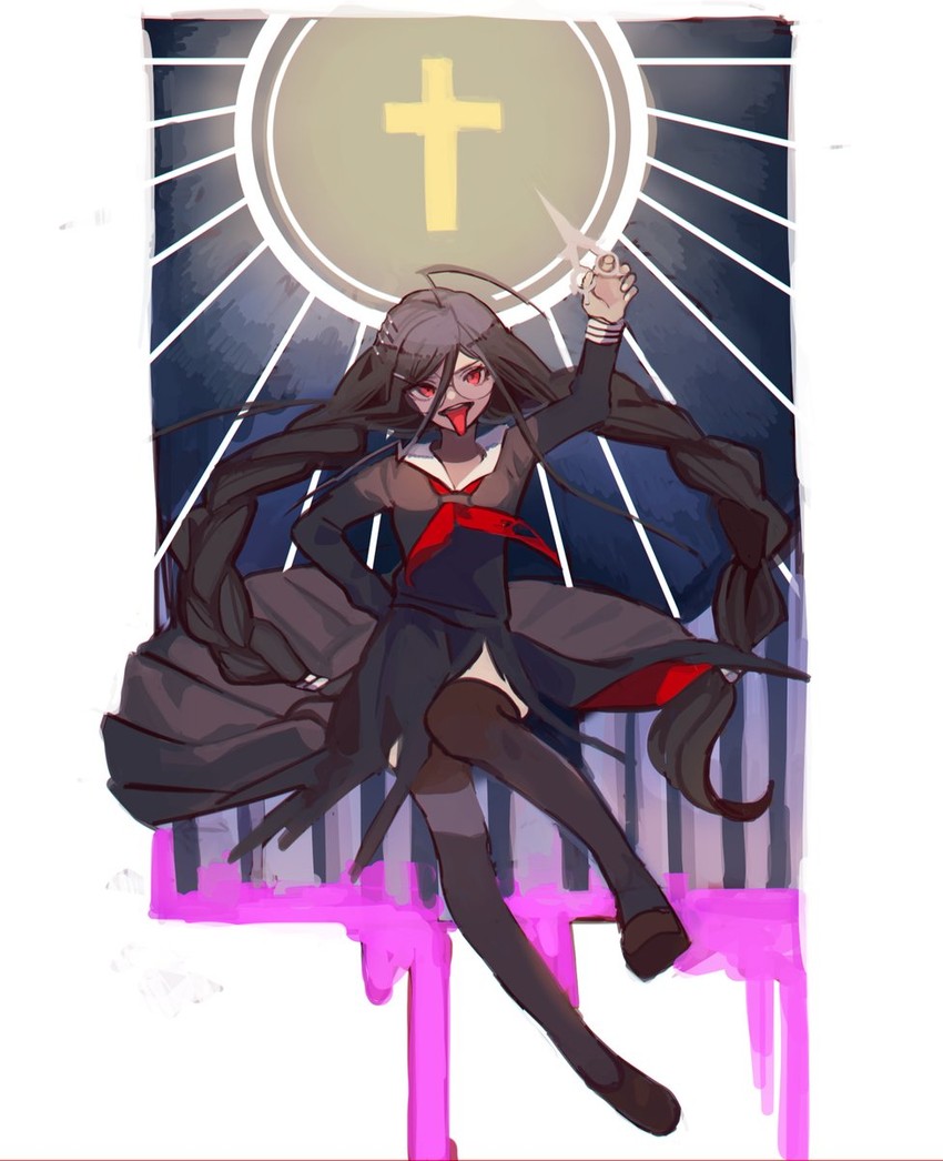 fukawa toko and genocider shou (danganronpa and 1 more) drawn by shi_chimi