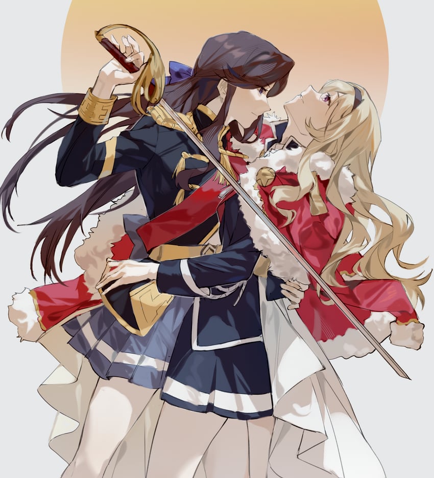 saijou claudine and tendou maya (shoujo kageki revue starlight) drawn by qing_yan_xia
