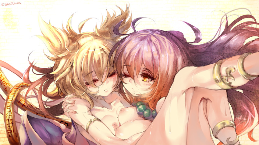 hijiri byakuren and toyosatomimi no miko (touhou) drawn by blizzomos