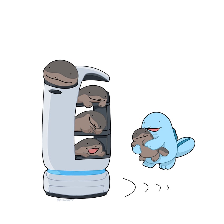 clodsire, quagsire, and bellabot (pokemon and 1 more) drawn by syan_san135