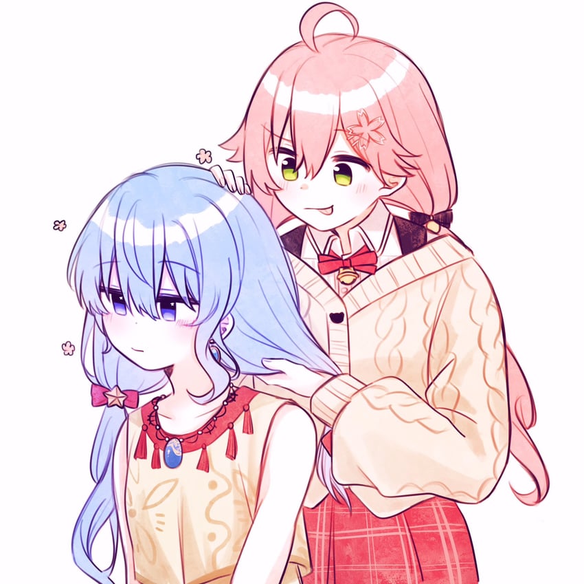 hoshimachi suisei and sakura miko (hololive and 1 more) drawn by yumi5469