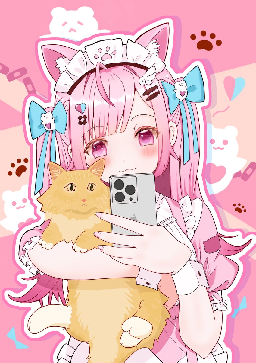 yuuki sakuna and muchao (indie virtual youtuber and 1 more) drawn by umeige