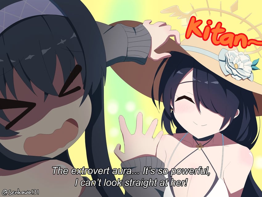 ui and hinata (blue archive and 1 more) drawn by senkawa131