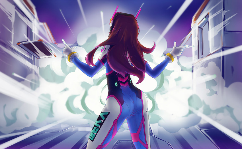 d.va (overwatch and 1 more) drawn by cai_yuan