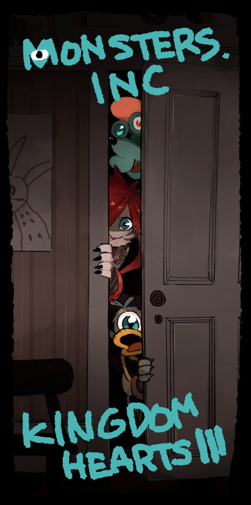 sora, donald duck, and goofy (kingdom hearts and 4 more) drawn by tomatoyama