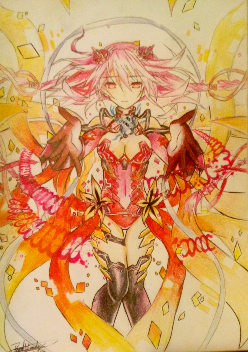 yuzuriha inori (neptune and 1 more) drawn by blackwingzero