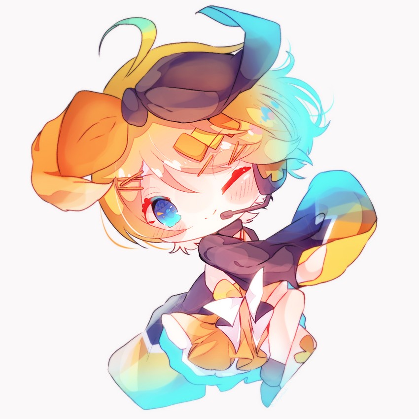 kagamine rin and magical mirai rin (vocaloid and 1 more) drawn by fuyuzuki_gato