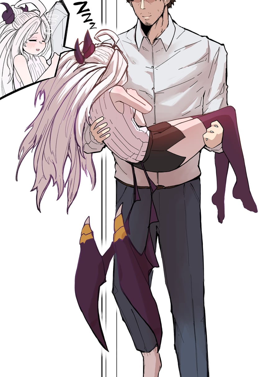 sensei and hina (blue archive) drawn by tehau_(sup_calon)