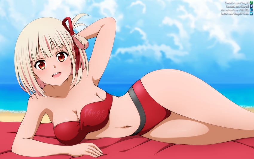nishikigi chisato (lycoris recoil) drawn by shugo19
