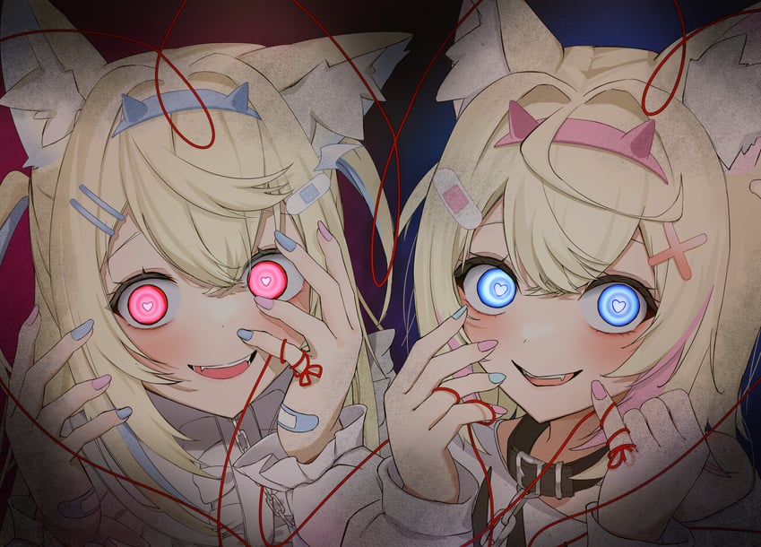fuwawa abyssgard and mococo abyssgard (hololive and 1 more) drawn by mononn0212