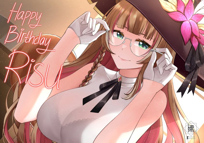 ayunda risu (hololive and 1 more) drawn by landacdeus