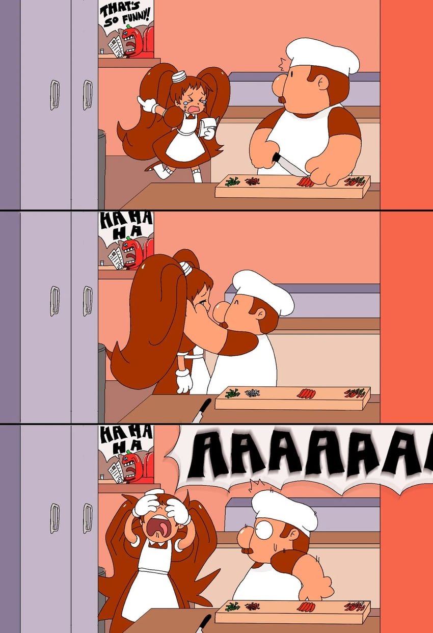 gustavo, margherita, and pepperman (original and 1 more) drawn by mosagi