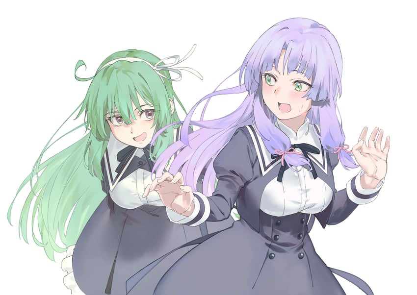 tanaka ichi and banshouya ena (assault lily) drawn by a.k.a.zkin