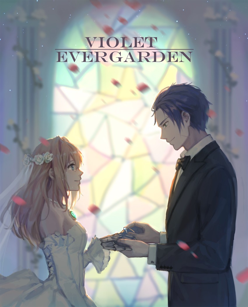 violet evergarden and gilbert bougainvillea (violet evergarden) drawn by e=mc2_(qq53712033)