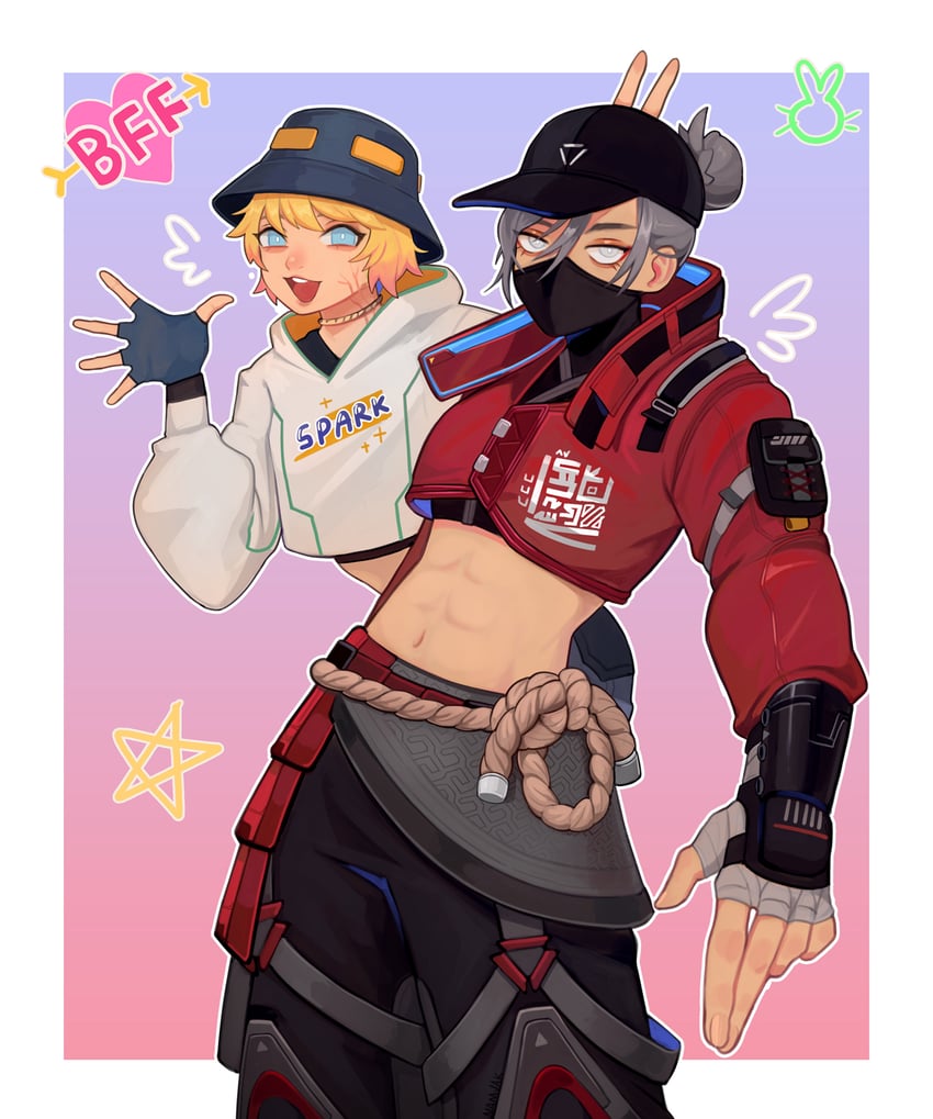wattson, wraith, street smart wraith, and static trainers wattson (apex legends) drawn by namjak