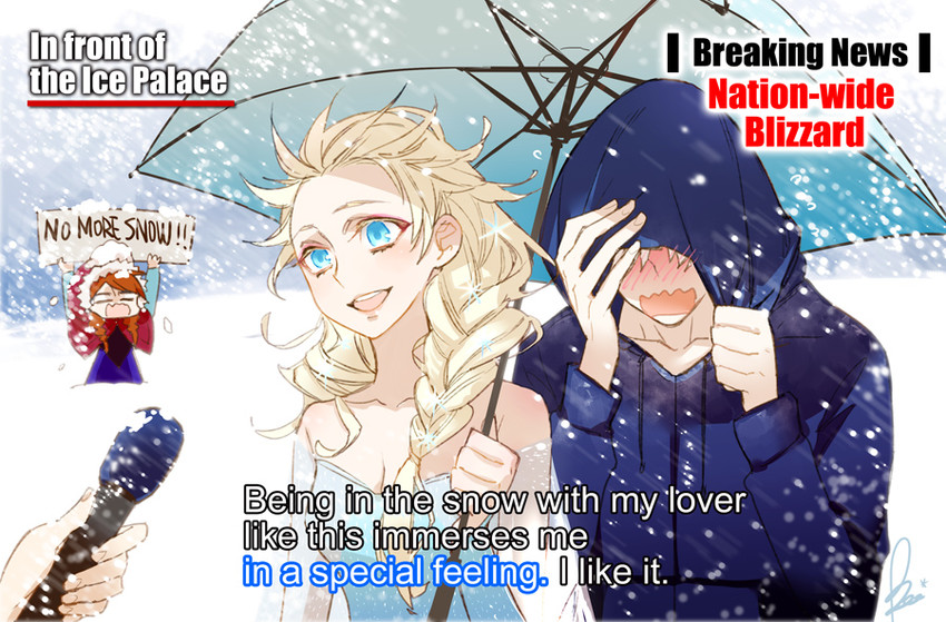 elsa, anna, and jack frost (frozen and 1 more) drawn by beepaint