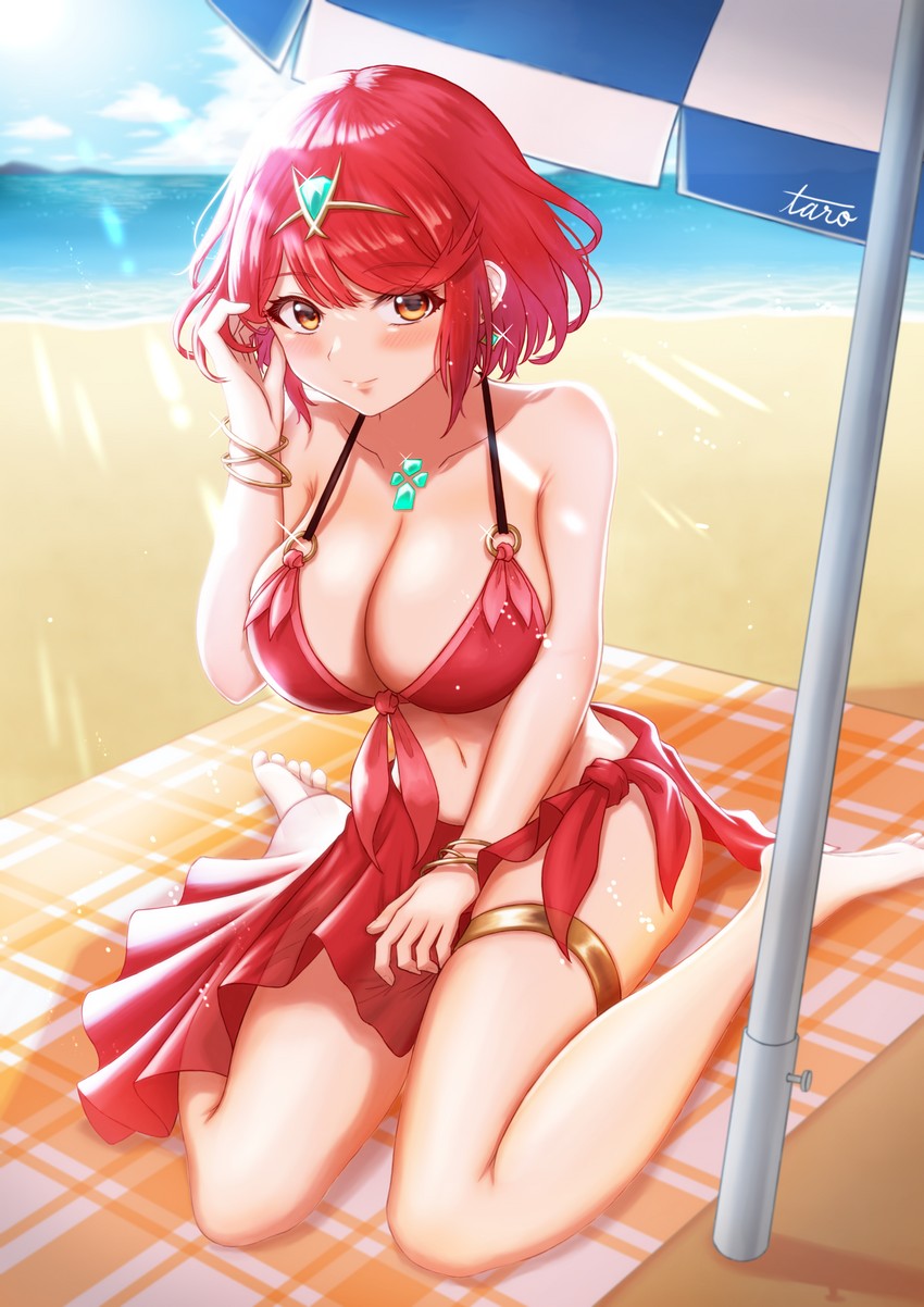 pyra (xenoblade chronicles and 1 more) drawn by taro_(peach_taro51)