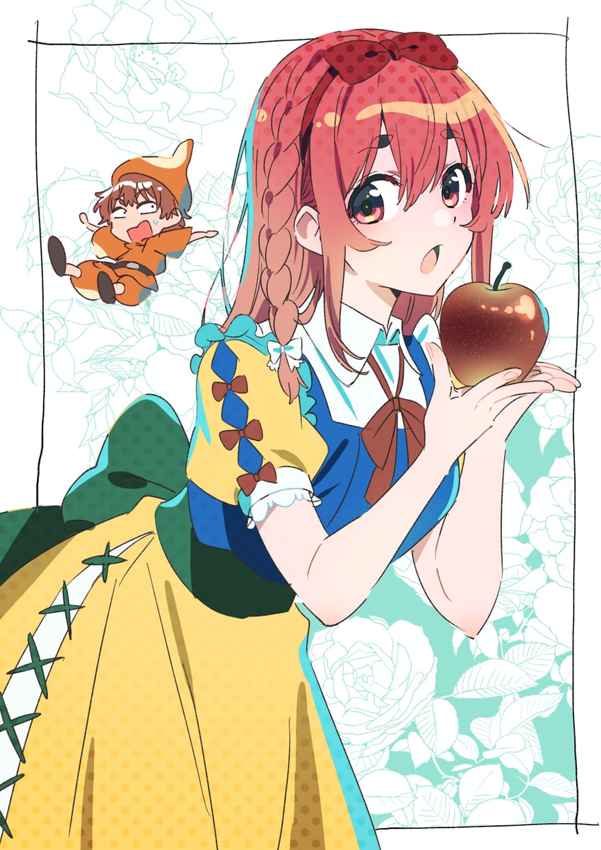 snow white, sakurasawa sumi, and kinoshita kazuya (kanojo okarishimasu and 1 more) drawn by hirayama_kanna
