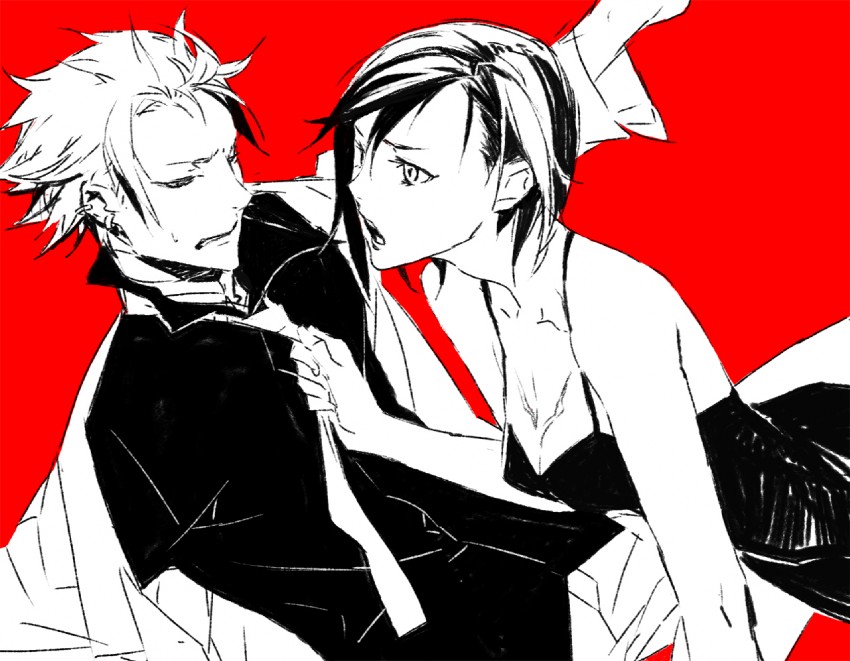 fuyumine naoto and haine rammsteiner (dogs: bullets & carnage) drawn by miwa_shirow