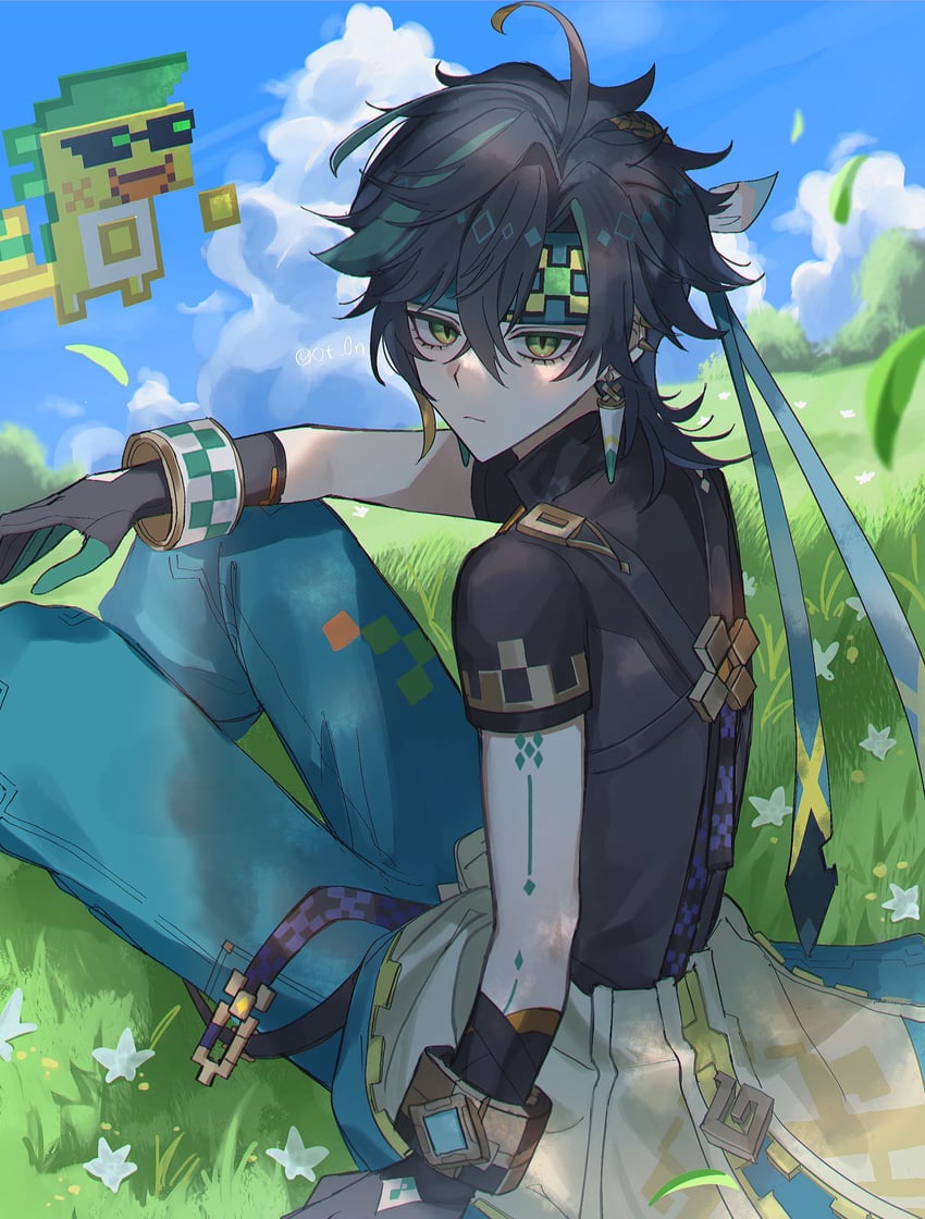 kinich and ajaw (genshin impact) drawn by ota_(ooo_tsn)