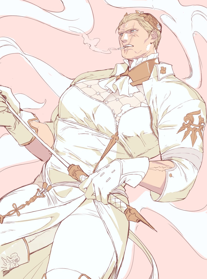 commander and jack krauser (nier and 3 more) drawn by on_(isk1812)