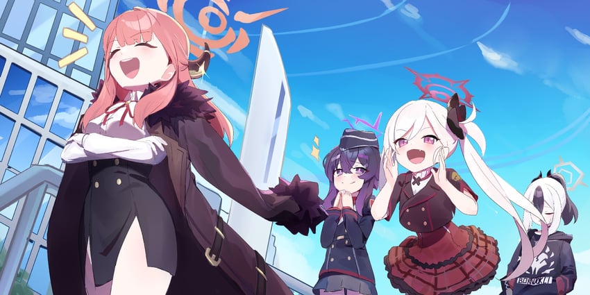 kayoko, aru, mutsuki, and haruka (blue archive) drawn by dongfang_gu_gu