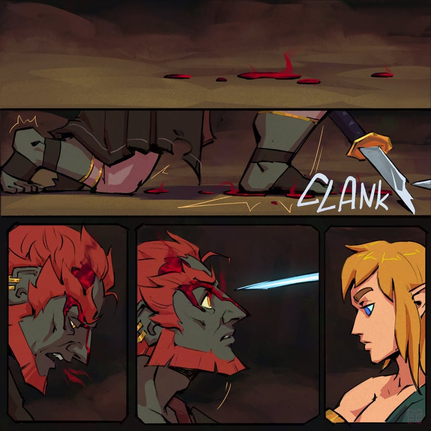 link and ganondorf (the legend of zelda and 1 more) drawn by frongfriend