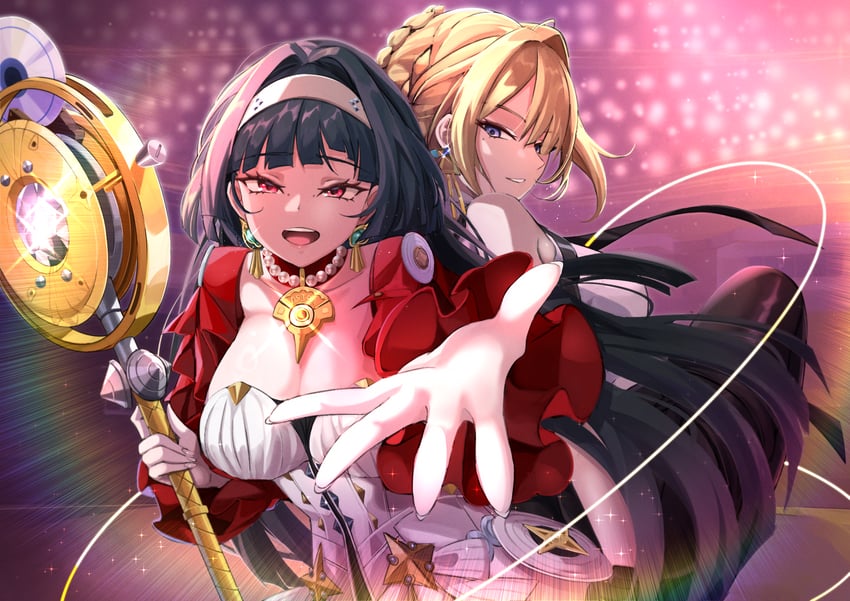 evelyn chevalier and astra yao (zenless zone zero) drawn by rx_drunkman