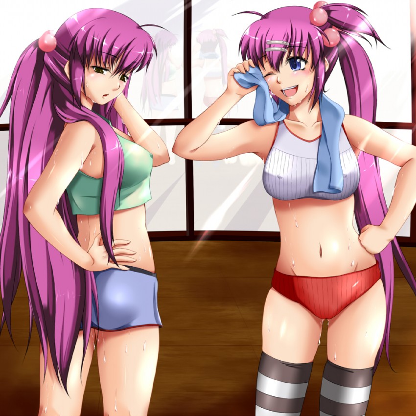 saigusa haruka and futaki kanata (little busters!) drawn by ichirou