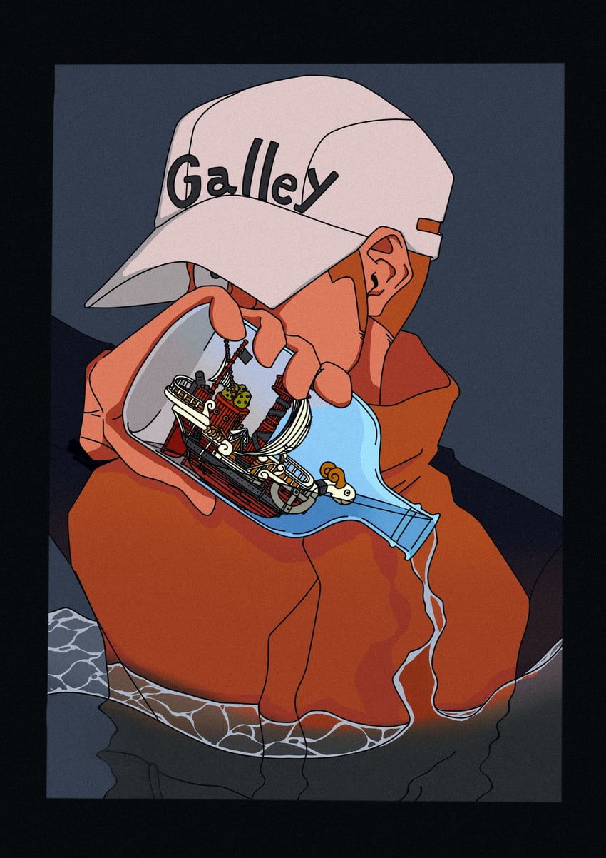 kaku and going merry (one piece) drawn by b-sky5912