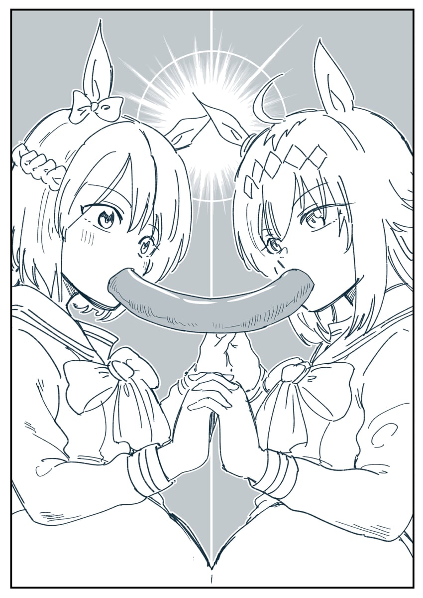 special week and oguri cap (umamusume) drawn by taguchi_kenji_(omaep)