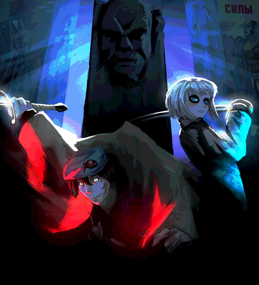marie, vladimir lenin, and iskander dzhugashvili (peripeteia) drawn by ivantsg
