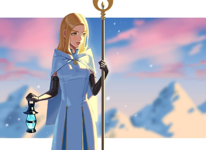 ophilia clement (octopath traveler and 1 more) drawn by mella