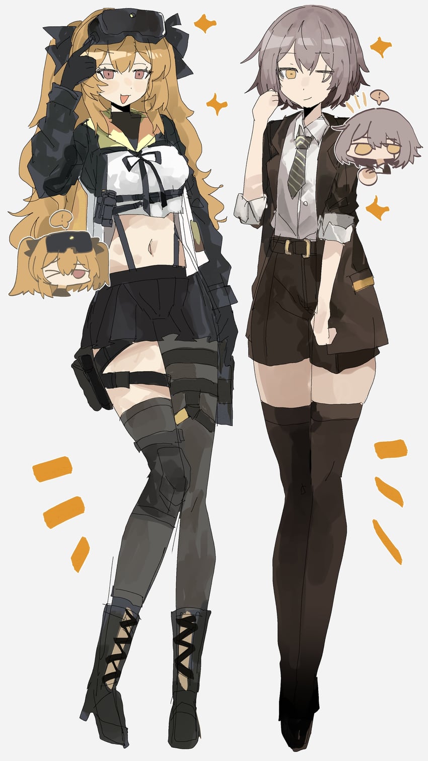 ump45, ump9, leva, and lenna (girls' frontline and 1 more) drawn by odmised