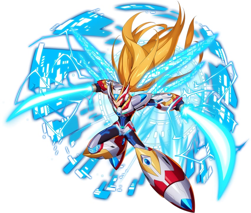 zero and dive armor zero (mega man and 2 more) drawn by mizuno_keisuke