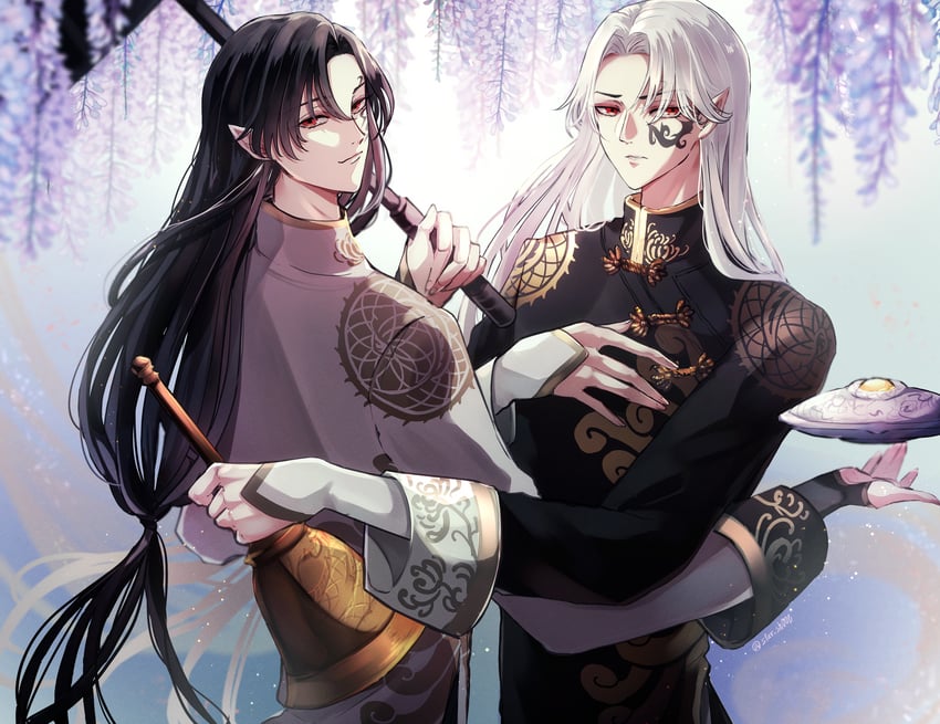 xie bian, fan wujiu, and wu chang (identity v) drawn by kino_(uni_sk38)
