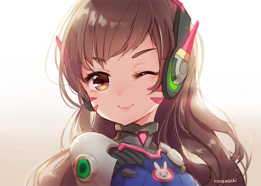 d.va (overwatch and 1 more) drawn by runamochi