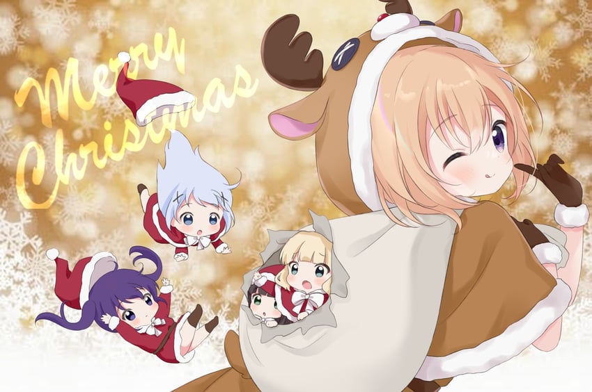 kafuu chino, hoto cocoa, kirima syaro, tedeza rize, and ujimatsu chiya (gochuumon wa usagi desu ka?) drawn by rabbit-hinata