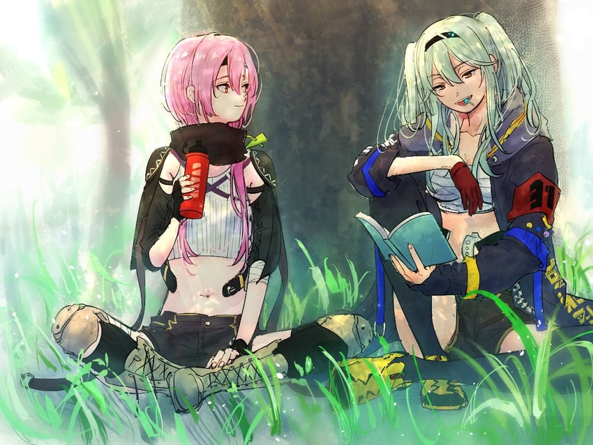 matsuoka chiroru and kurozawa maki (heaven burns red) drawn by kulfiq