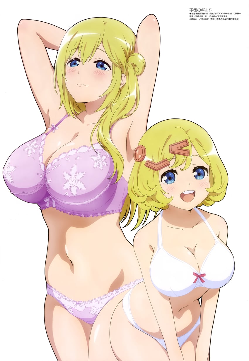 enome and esyne (megami magazine and 1 more) drawn by iwasaki_reina