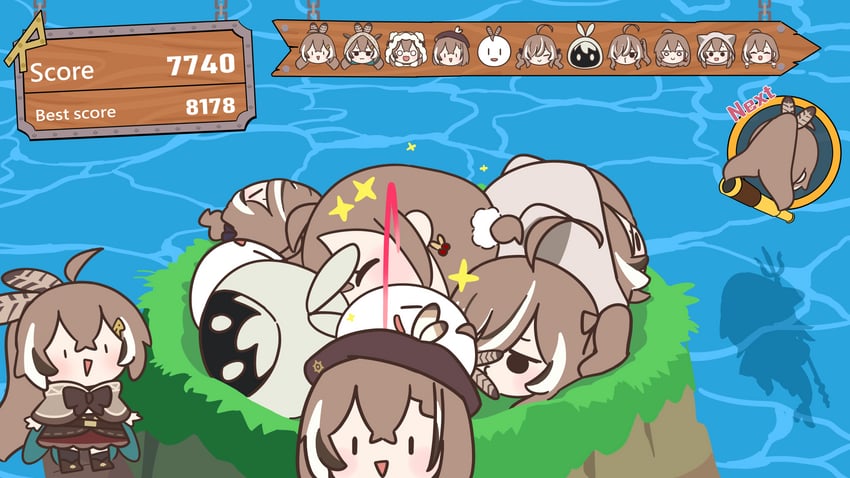 gawr gura, nanashi mumei, smol mumei, and boomei (hololive and 3 more) drawn by bloodymoonia