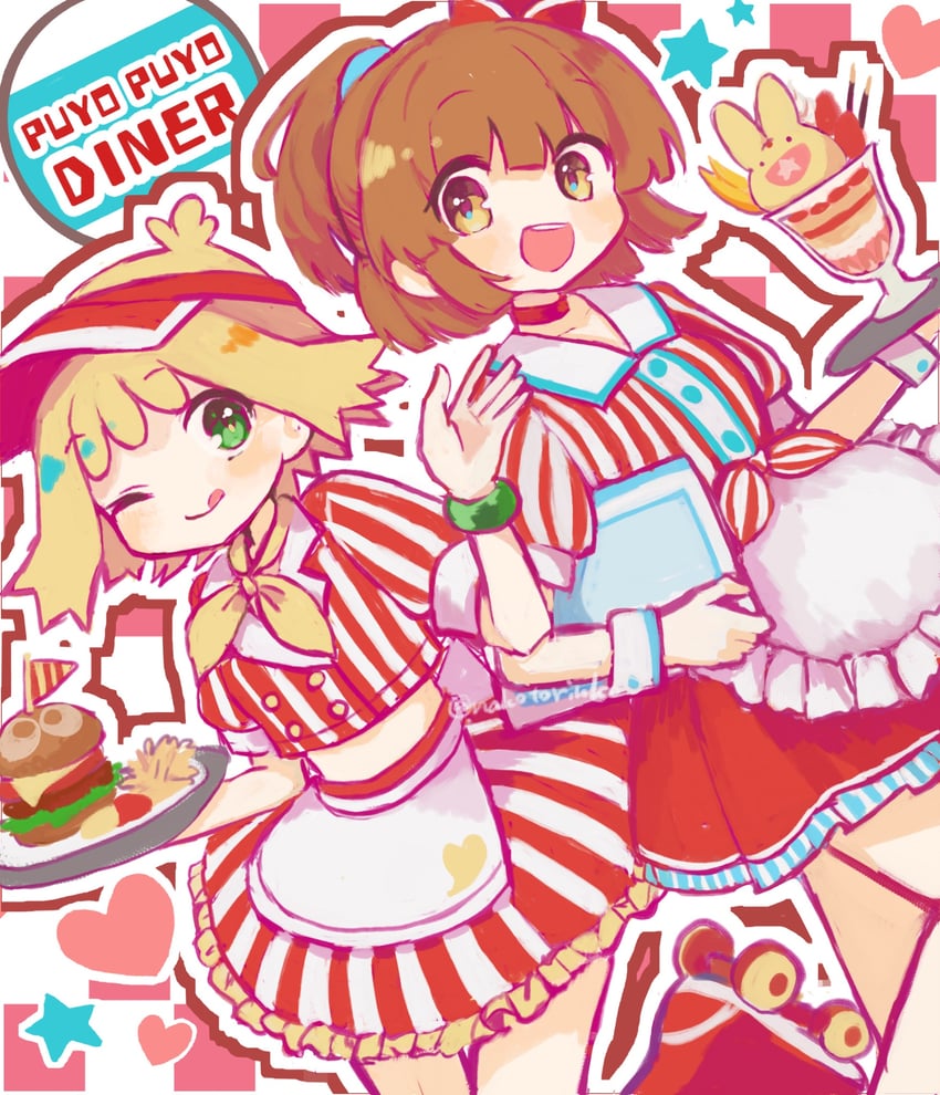 arle nadja, carbuncle, and amitie (puyopuyo) drawn by nakotorinko
