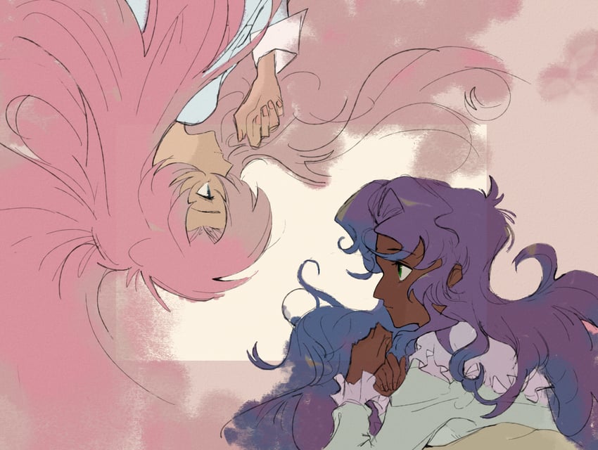tenjou utena and himemiya anthy (shoujo kakumei utena) drawn by ribitta