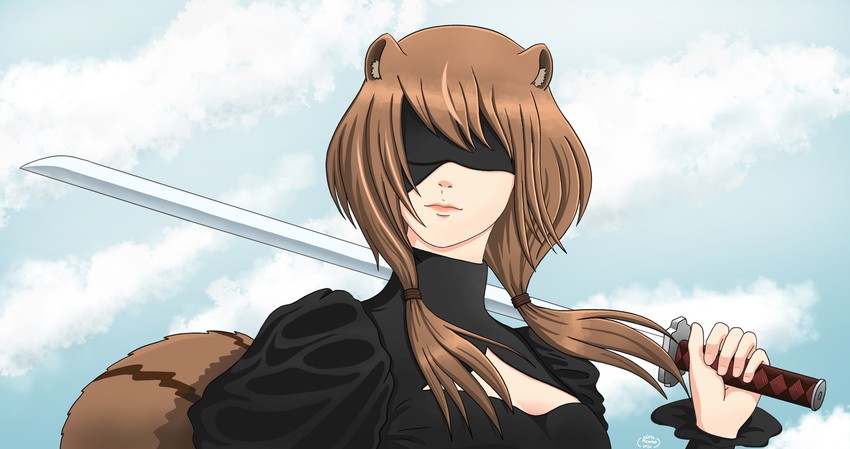 2b and ayunda risu (hololive and 3 more) drawn by aditya_achmad