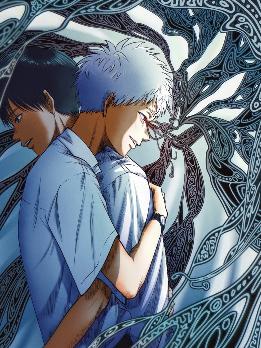 indou hikaru and tsujinaka yoshiki (hikaru ga shinda natsu) drawn by nano_(h-koki0911)