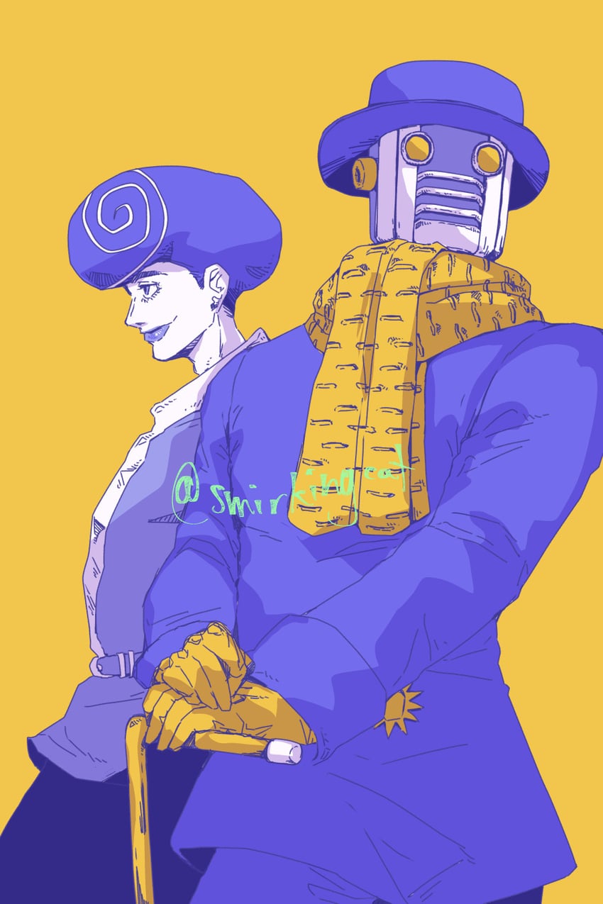 tooru and wonder of u (jojo no kimyou na bouken and 1 more) drawn by smirkingcat
