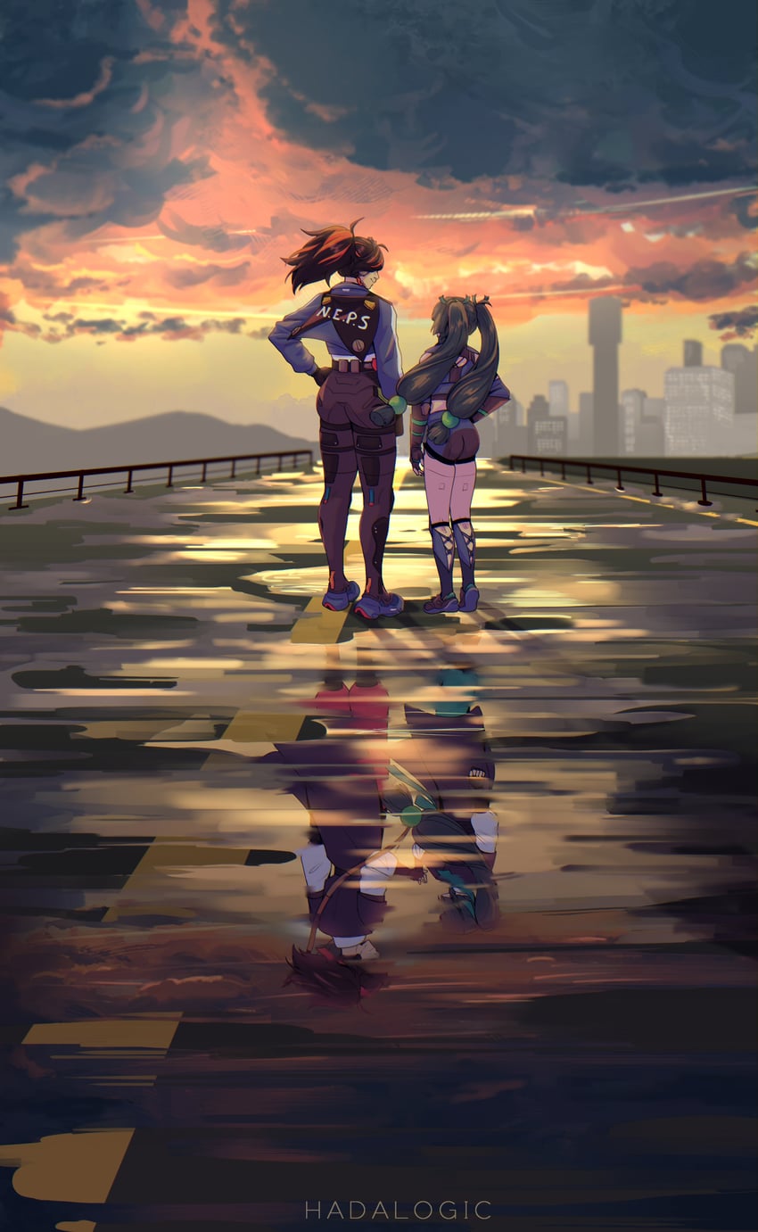 zhu yuan and qingyi (zenless zone zero) drawn by hadalogic