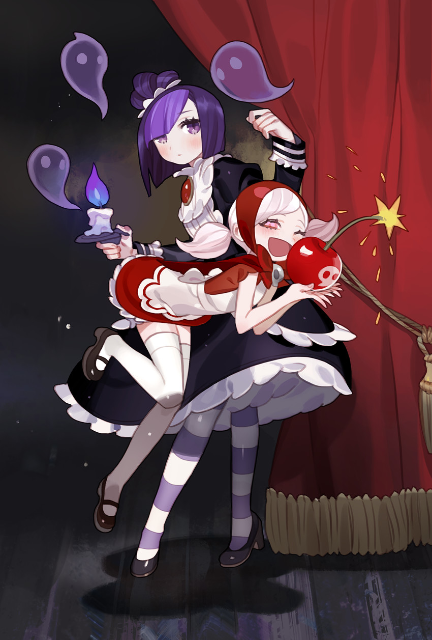 blackberry cookie and cherry cookie (cookie run) drawn by gwayo