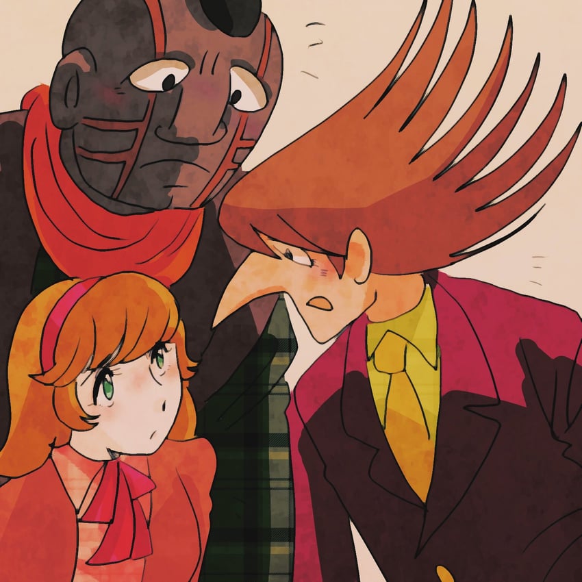 francoise arnoul, jet link, and geronimo jr (cyborg 009) drawn by sariokisu